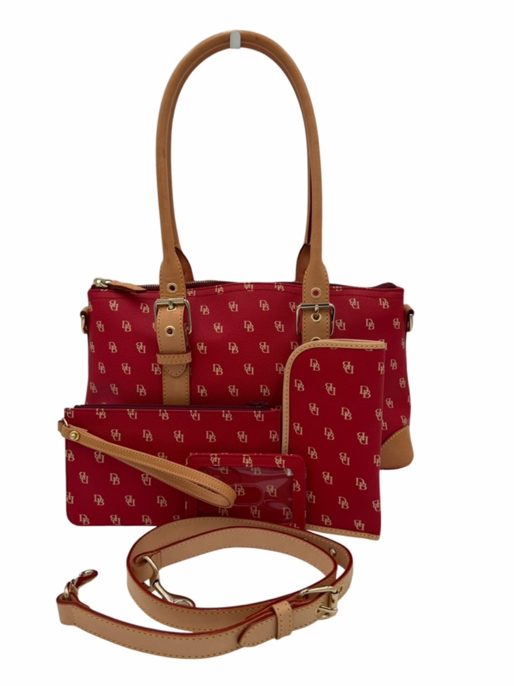 Stunning Dooney & Bourke Gretta Signature 5-Piece Set - Burning Red - NWOT